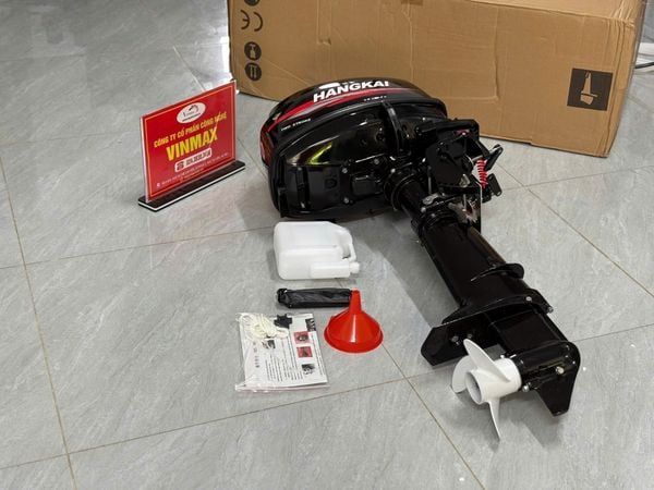 Máy Chạy Thuyền Bằng Xăng HangKai 6,0 HP chân ngắn