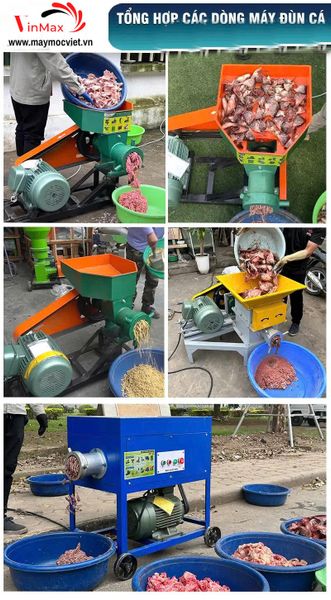 Máy đùn cá công nghiệp lắp đầu nổ D24 TBDC2400