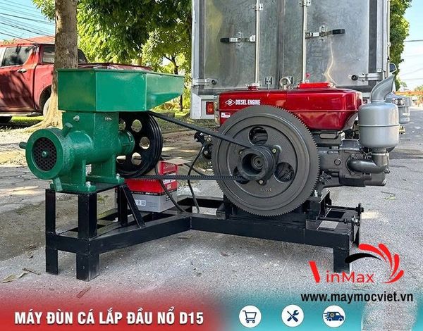Máy Đùn Cá Công Nghiệp Lắp Đầu Nổ D15 TBDC1500