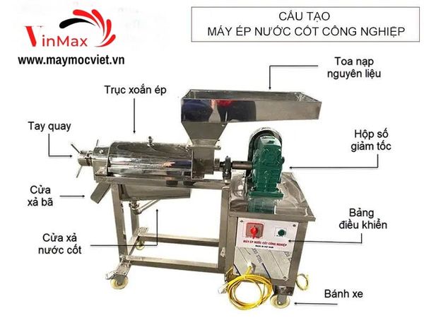 Máy Ép Nước Cốt Inox Công Nghiệp Turbo TBE100