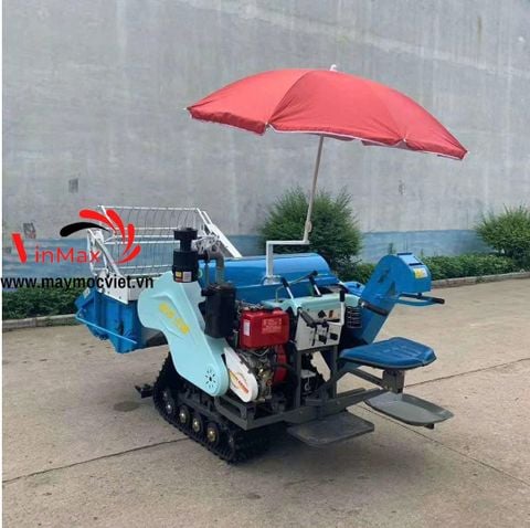 Máy gặt đập liên hợp chạy dầu bánh xích Turbo 4ZL-1.0LC
