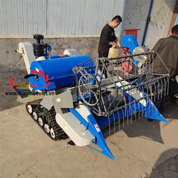 Máy gặt đập liên hợp chạy dầu bánh xích Turbo 4ZL-1.0LC