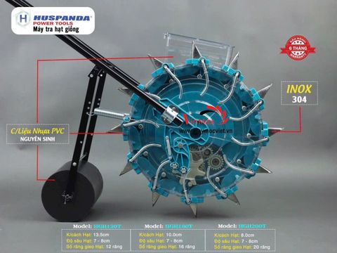 Máy tra hạt, gieo hạt mỏ inox Huspanda