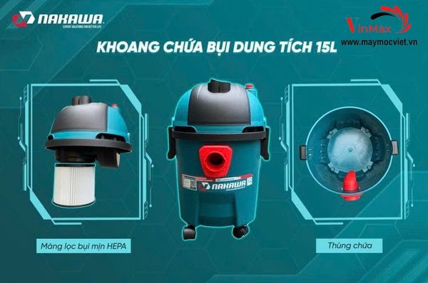 Máy Hút Bụi Công Nghiệp NAKAWA NK-VC1715PRO 1700W