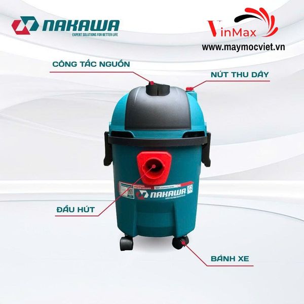 Máy Hút Bụi Công Nghiệp NAKAWA NK-VC1715PRO 1700W