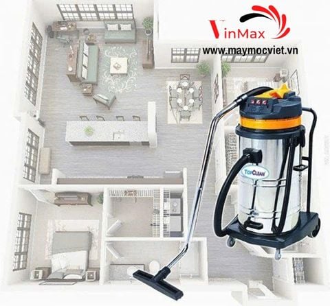 Máy hút bụi nước công nghiệp nhà xưởng TopClean TC80S