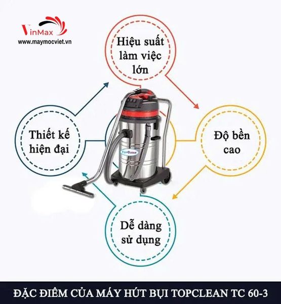 Máy hút bụi công nghiệp TopClean TC 60-3