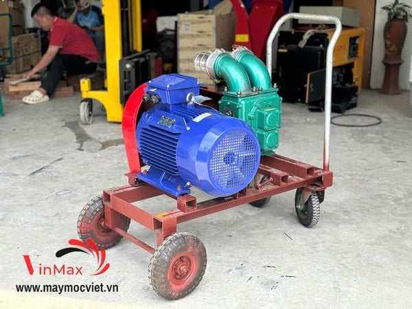 Máy bơm hút bùn chất thải lẫn rác 2 đầu họng 100mm chống tắc 15KW TB1015