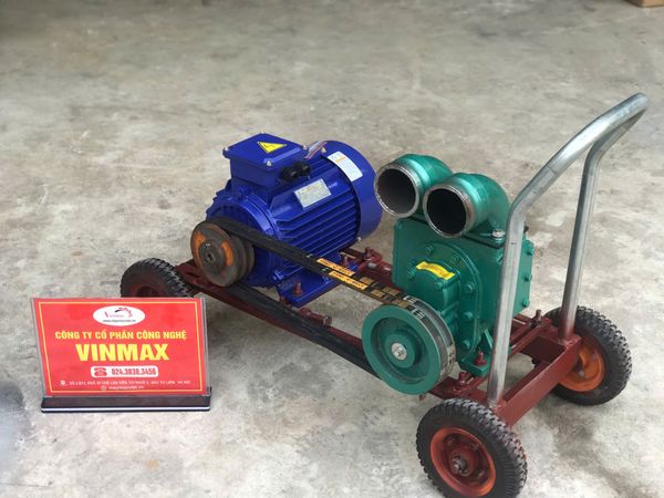 Máy bơm hút bùn chống tắc họng 50mm motor 4kW 3 pha Turbo HTB450