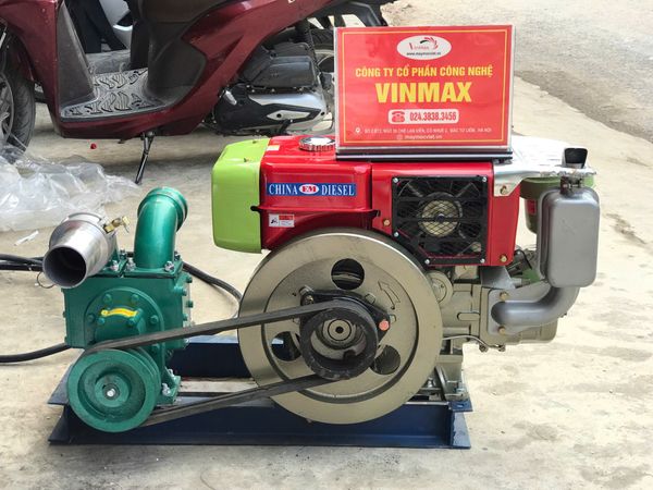 Máy hút bùn 2 họng cánh thép đầu nổ D10 họng 76 Turbo TB1076