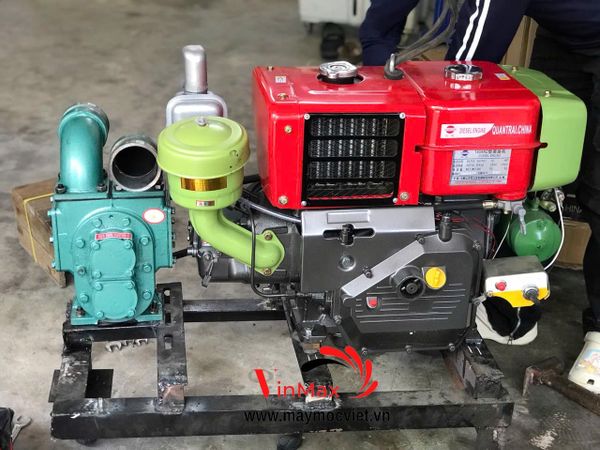 Bộ Sên Hút Bùn, Chất Thải Họng 76mm Chạy Dầu D10 Đề Điện Có Bánh Xe Di Chuyển