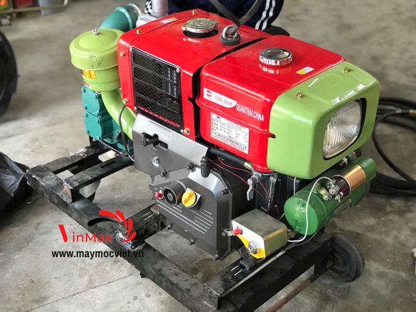 Bộ Sên Hút Bùn, Chất Thải Họng 76mm Chạy Dầu D10 Đề Điện Có Bánh Xe Di Chuyển