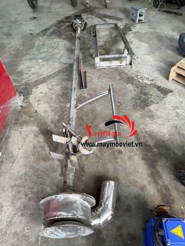 Dàn Hút Bùn Inox 2.5m Cốt 42 Mặt Bích 4 Cánh Turbo TBH2500