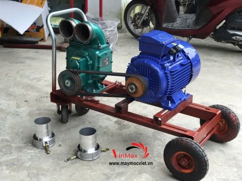 Máy bơm hút bùn chất thải lẫn rác 2 đầu họng 100mm chống tắc 11KW Turbo TB1011