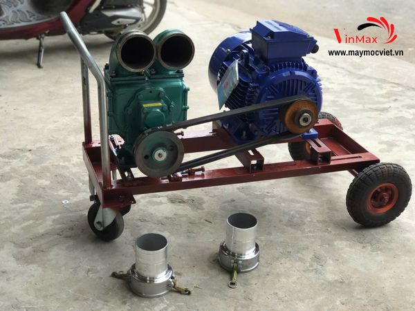 Máy bơm hút bùn chất thải lẫn rác 2 đầu họng 100mm chống tắc 11KW Turbo TB1011