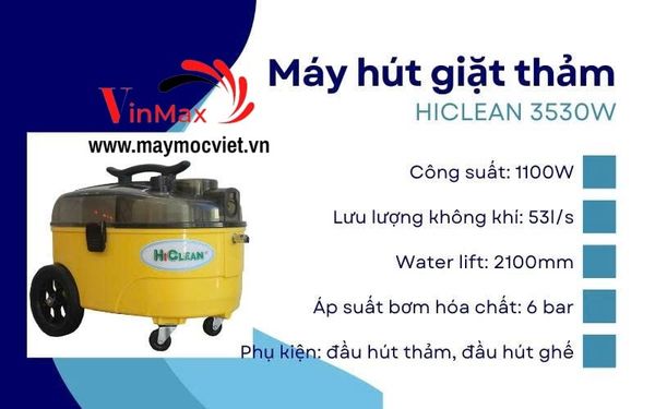 Máy Giặt Thảm Phun Hút HiClean 3530W