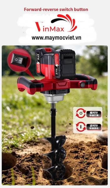Máy khoan đất dùng pin 2 pin Turbo KTB21