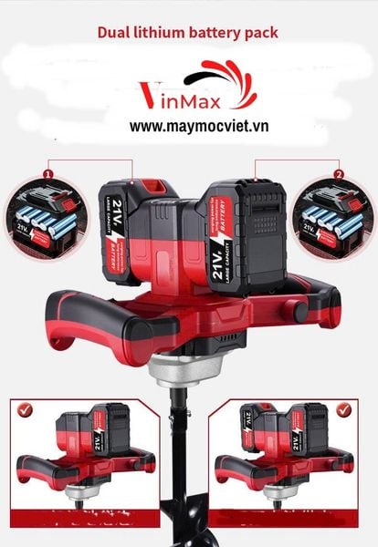 Máy khoan đất dùng pin 2 pin Turbo KTB21