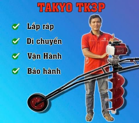 Máy khoan đất bánh xe di chuyển Takyo TK3P