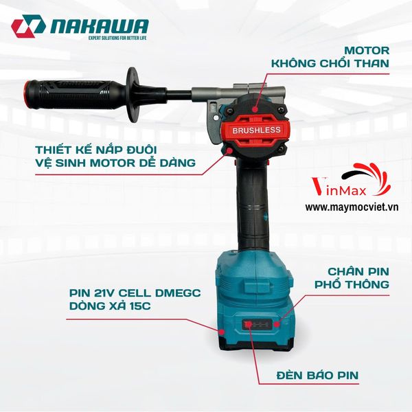 Máy Khoan Dùng Pin 21V Nakawa NK-K16013PRO ( chưa gồm pin )