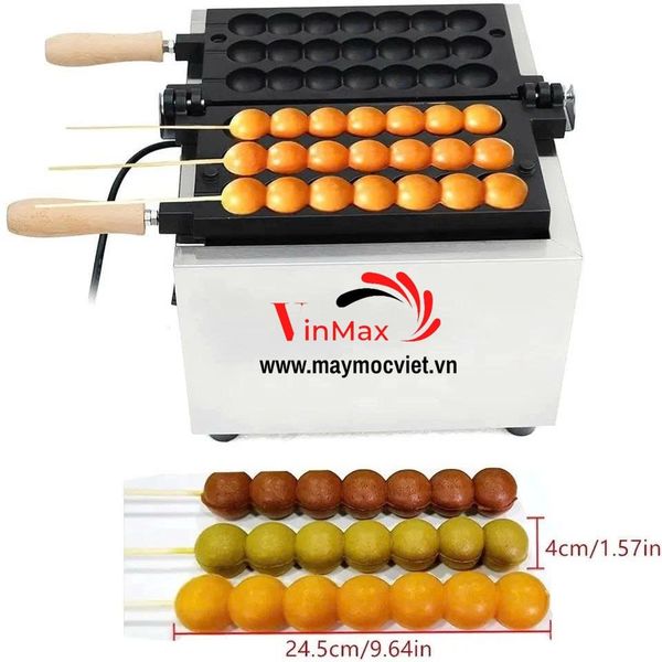 Máy Làm Bánh Hồ Lô 3 Xiên 7 Viên Turbo HL30