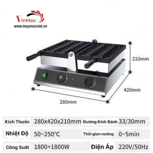 Máy Làm Bánh Hồ Lô 3 Xiên 7 Viên Turbo HL30