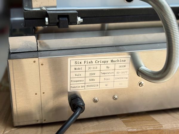 Máy làm bánh cá 6 con dùng điện loại nhỏ Vinmax JC113