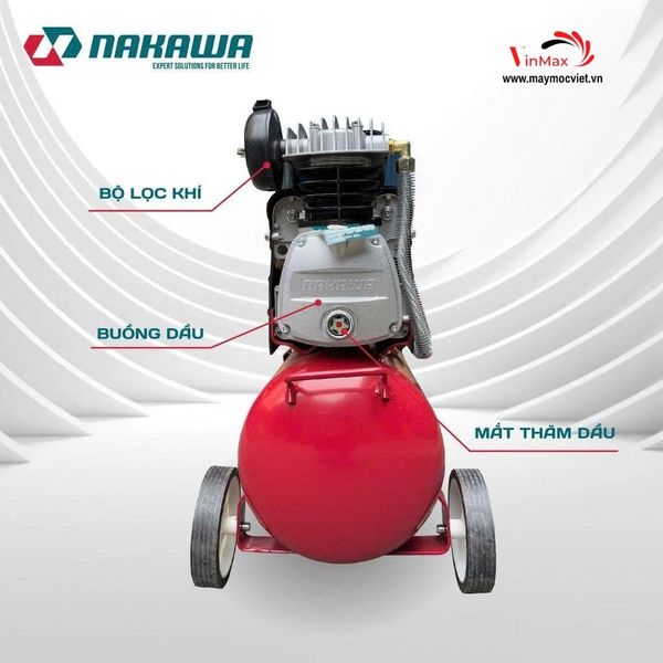 Máy Nén Khí Đầu Liền 2 Tụ NAKAWA NK30PRO