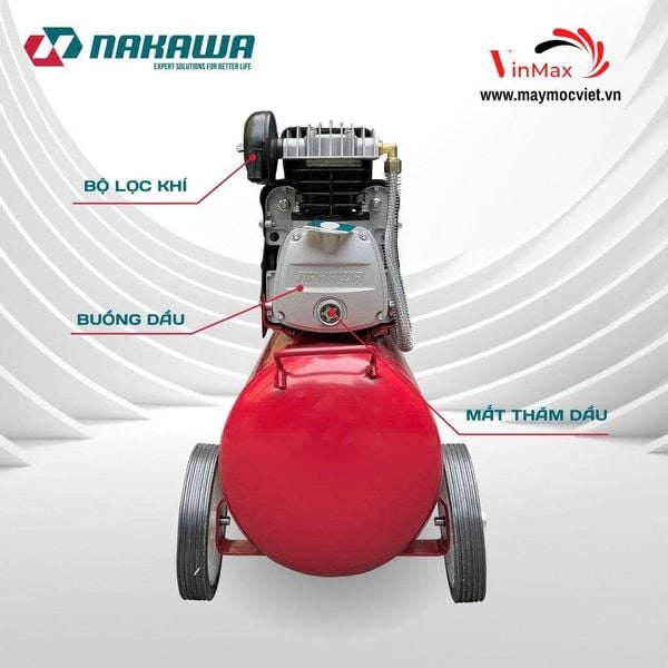 Máy Nén Khí đầu liền 2 tụ NAKAWA NK55PRO