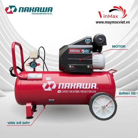 Máy Nén Khí đầu liền 2 tụ NAKAWA NK55PRO