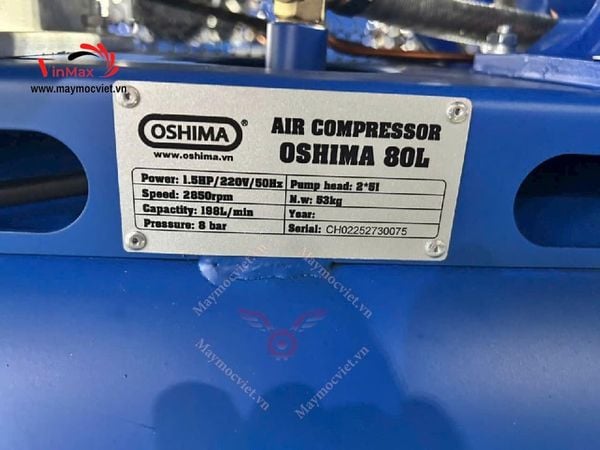 Máy nén khí không dầu Oshima 80 L