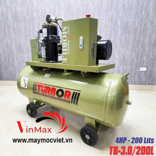 Máy nén khí trục vít di động mini TurBor TB-3.0/200L 4HP
