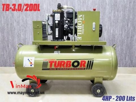 Máy nén khí trục vít di động mini TurBor TB-3.0/200L 4HP