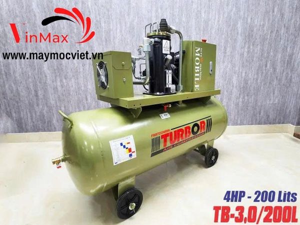 Máy nén khí trục vít di động mini TurBor TB-3.0/200L 4HP