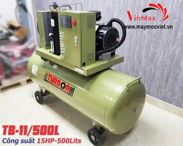 Máy nén khí trục vít di động mini biến tần TurBor TB-11/500L 15HP