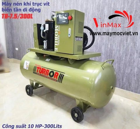 Máy nén khí trục vít di động mini TurBor TB-7.5/300L 10HP
