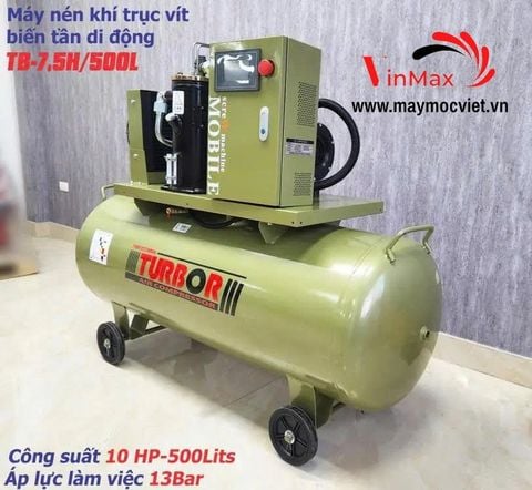Máy nén khí trục vít di động TurBor TB-7.5H/500L 10HP