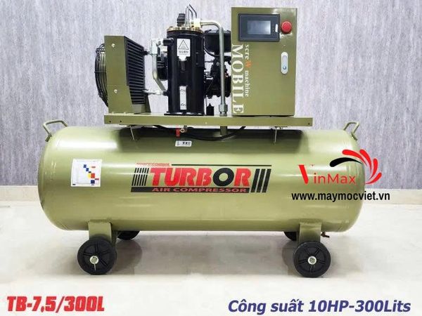 Máy nén khí trục vít di động mini TurBor TB-7.5/300L 10HP