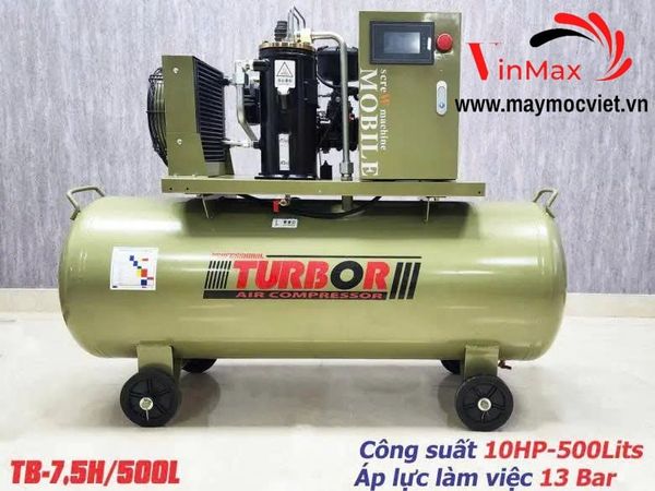 Máy nén khí trục vít di động TurBor TB-7.5H/500L 10HP