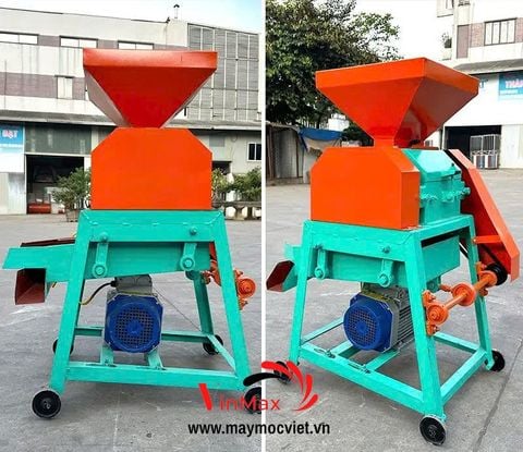 Máy Nghiền Ngô Vỡ Mảnh Có Sàng Rung 1 Pha Turbo TBN700R
