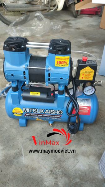 Máy Nén Khí Không Dầu giảm âm Mitsukaisho 12L – 1.5HP new