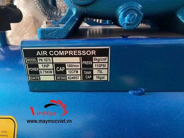 Máy nén khí dây đai Puma 1HP 75 L PK 1075 (1 pha)