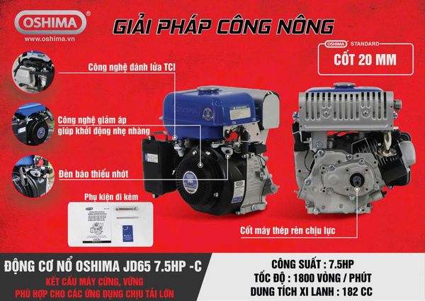 Máy nổ Oshima JD65-C 7.5HP