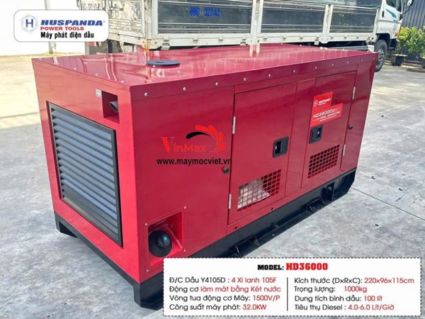 Máy Phát Điện Diesel Huspanda HD36000 32KW
