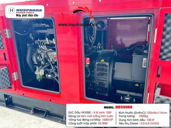 Máy Phát Điện Diesel Huspanda HD36000 32KW