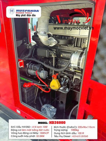 Máy Phát Điện Diesel Huspanda HD36000 32KW