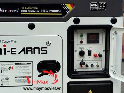 Máy Phát Điện Chạy Dầu giảm âm HI-EARNS DG12000SE 9KW