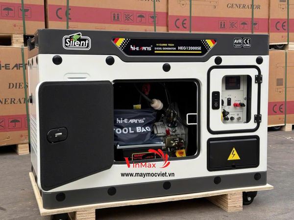 Máy Phát Điện Chạy Dầu giảm âm HI-EARNS DG12000SE 9KW