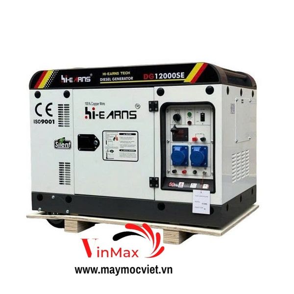 Máy Phát Điện Chạy Dầu giảm âm HI-EARNS DG12000SE 9KW