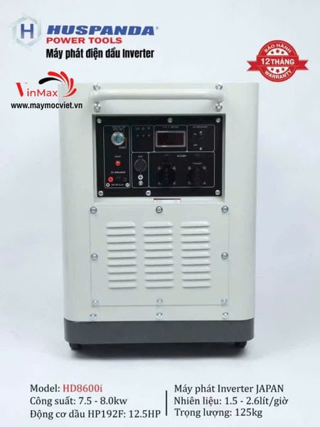 Máy Phát Điện Inverter Dầu Huspanda HD8600I 7.5KW